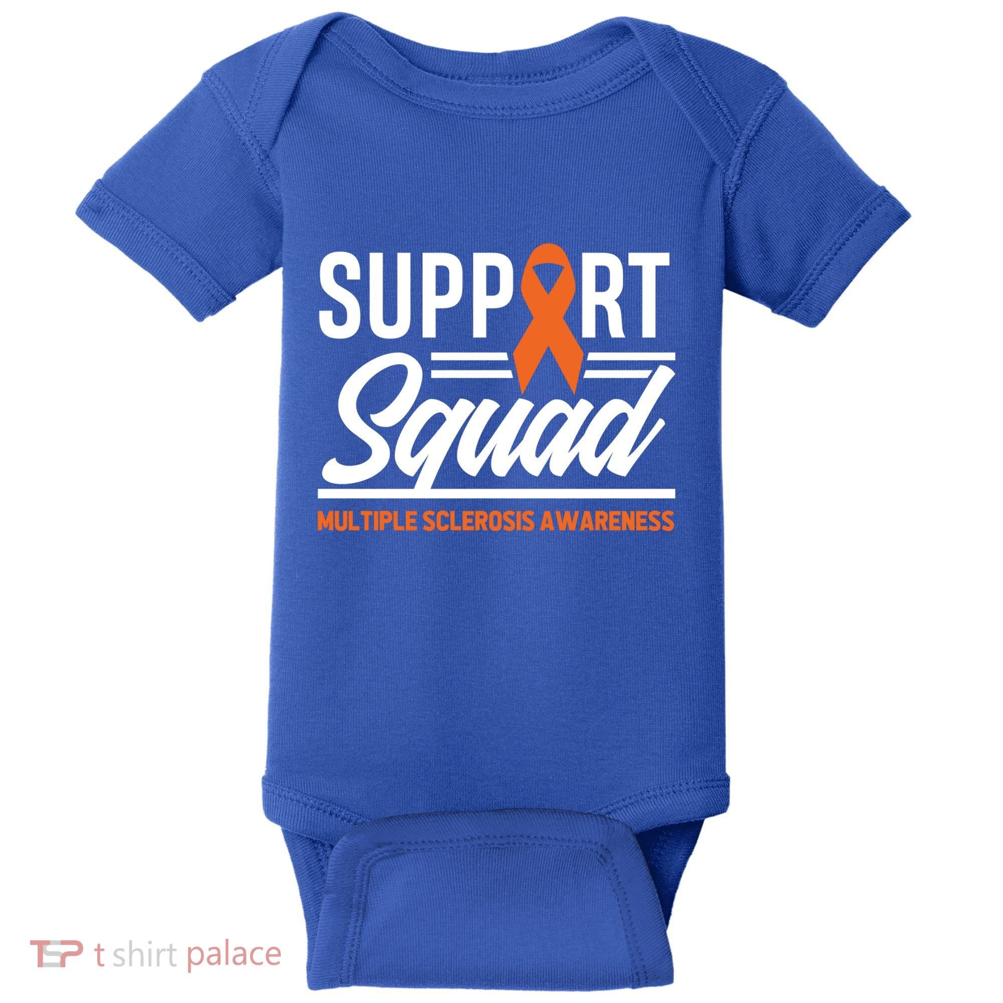 Ms Warrior Ms Support Squad Multiple Sclerosis Awareness Cute Gift Baby Bodysuit