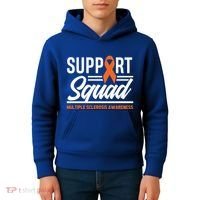 Ms Warrior Ms Support Squad Multiple Sclerosis Awareness Cute Gift Kids Hoodie thumb 4