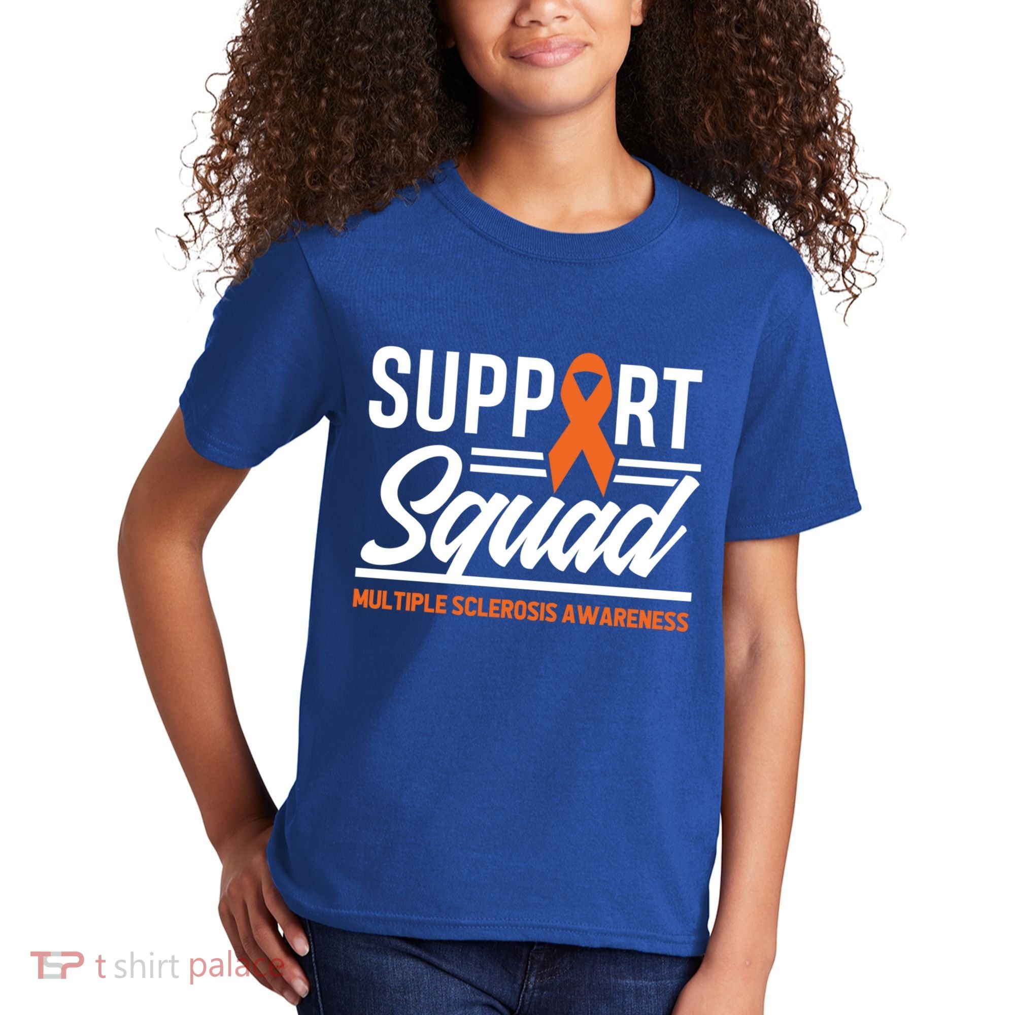 Ms Warrior Ms Support Squad Multiple Sclerosis Awareness Cute Gift Kids T-Shirt