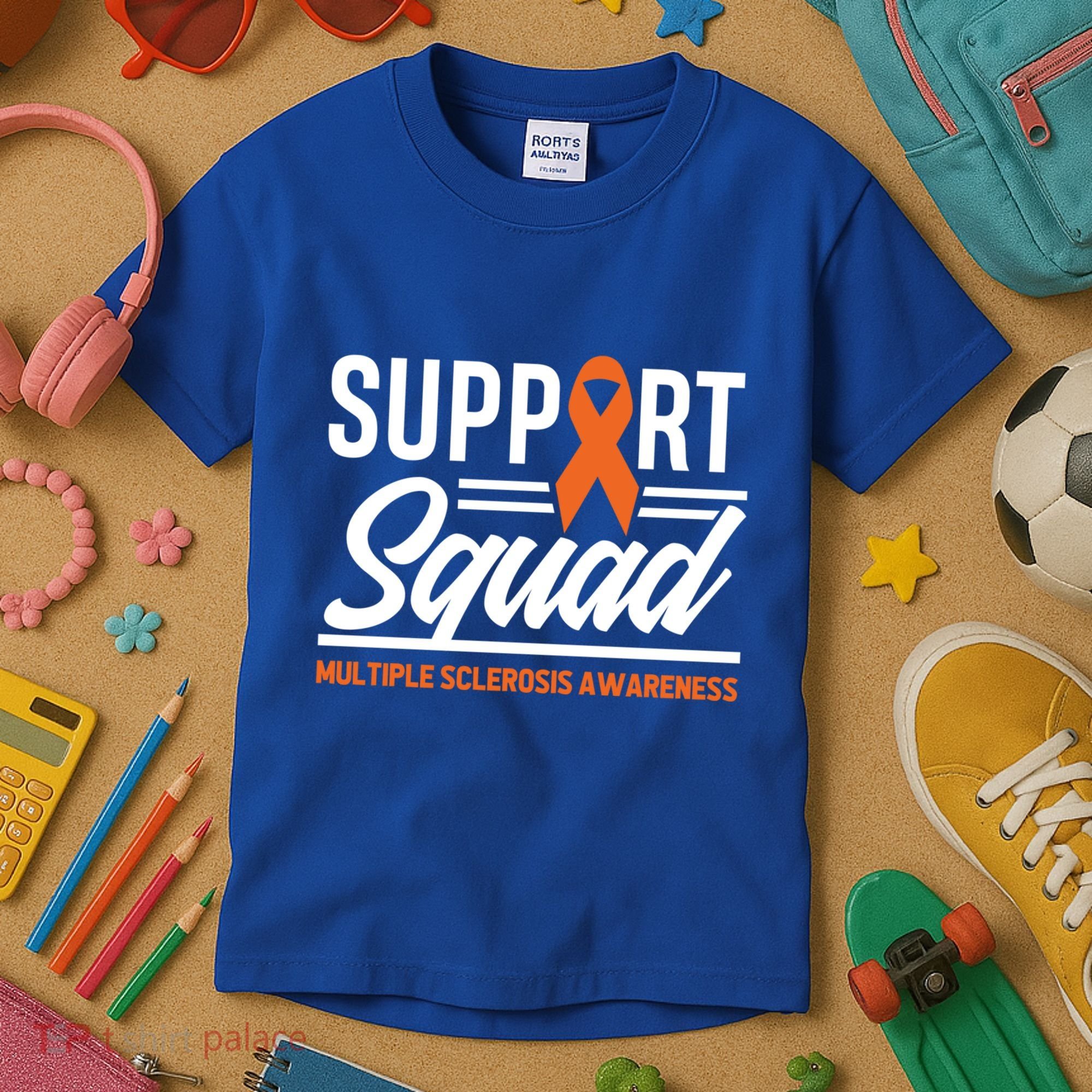 Ms Warrior Ms Support Squad Multiple Sclerosis Awareness Cute Gift Kids T-Shirt