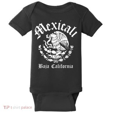 Mexicali With Mexican Emblem Mexicali Baby Bodysuit