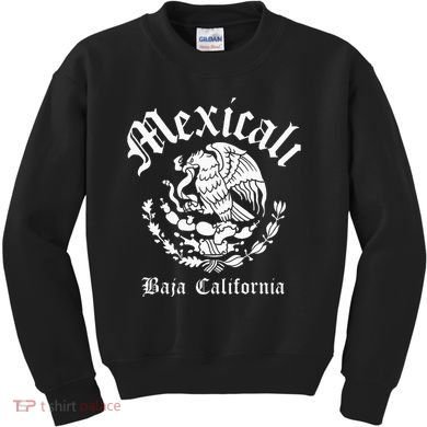 Mexicali With Mexican Emblem Mexicali Kids Sweatshirt