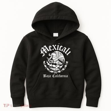 Mexicali With Mexican Emblem Mexicali Kids Hoodie