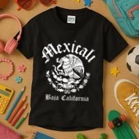 Mexicali With Mexican Emblem Mexicali Kids T-Shirt thumb 3