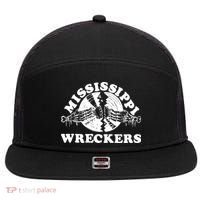 Mississippi Wreckers 7 Panel Mesh Trucker Snapback Hat thumb 0