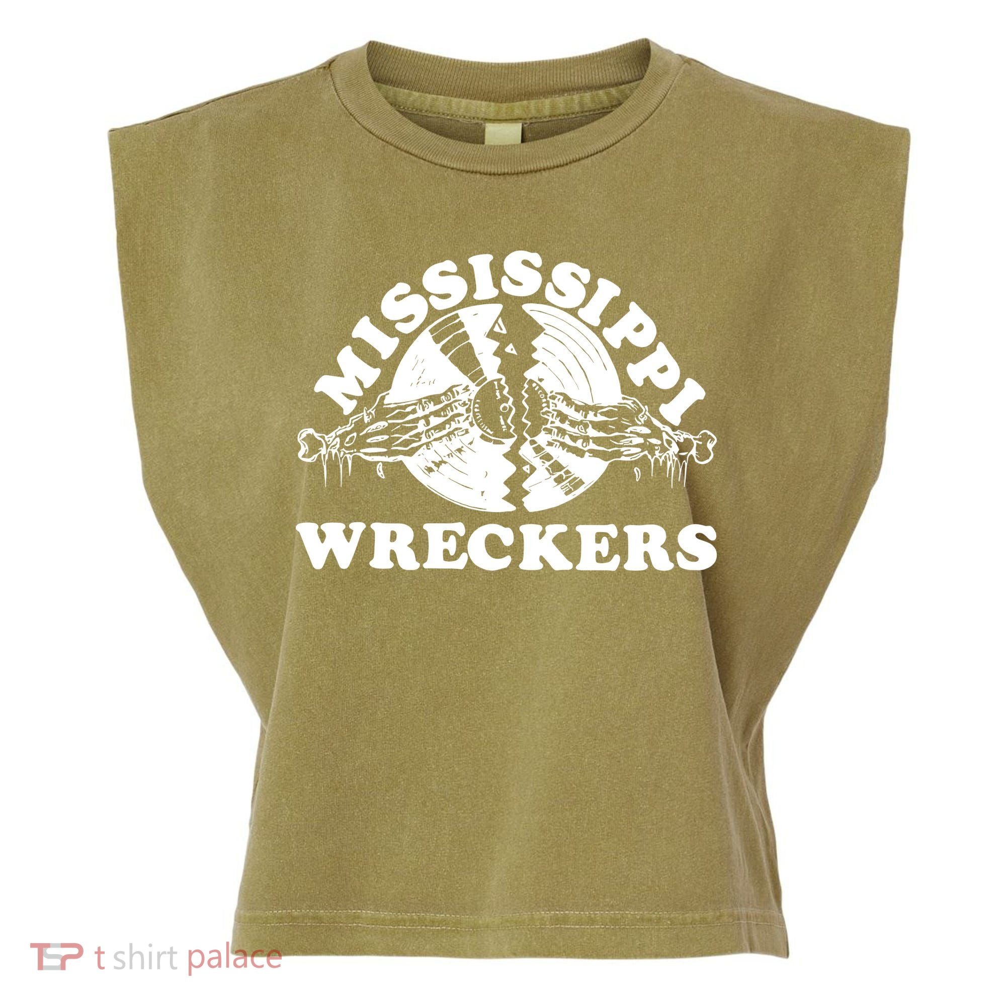 Mississippi Wreckers Garment-Dyed Women's Muscle Tee