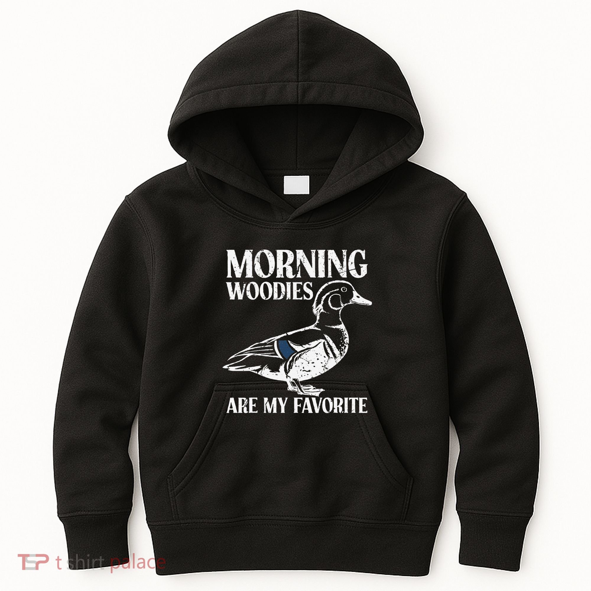 Morning Woody My Favorite Duck Hunting Funny Hunter Kids Hoodie