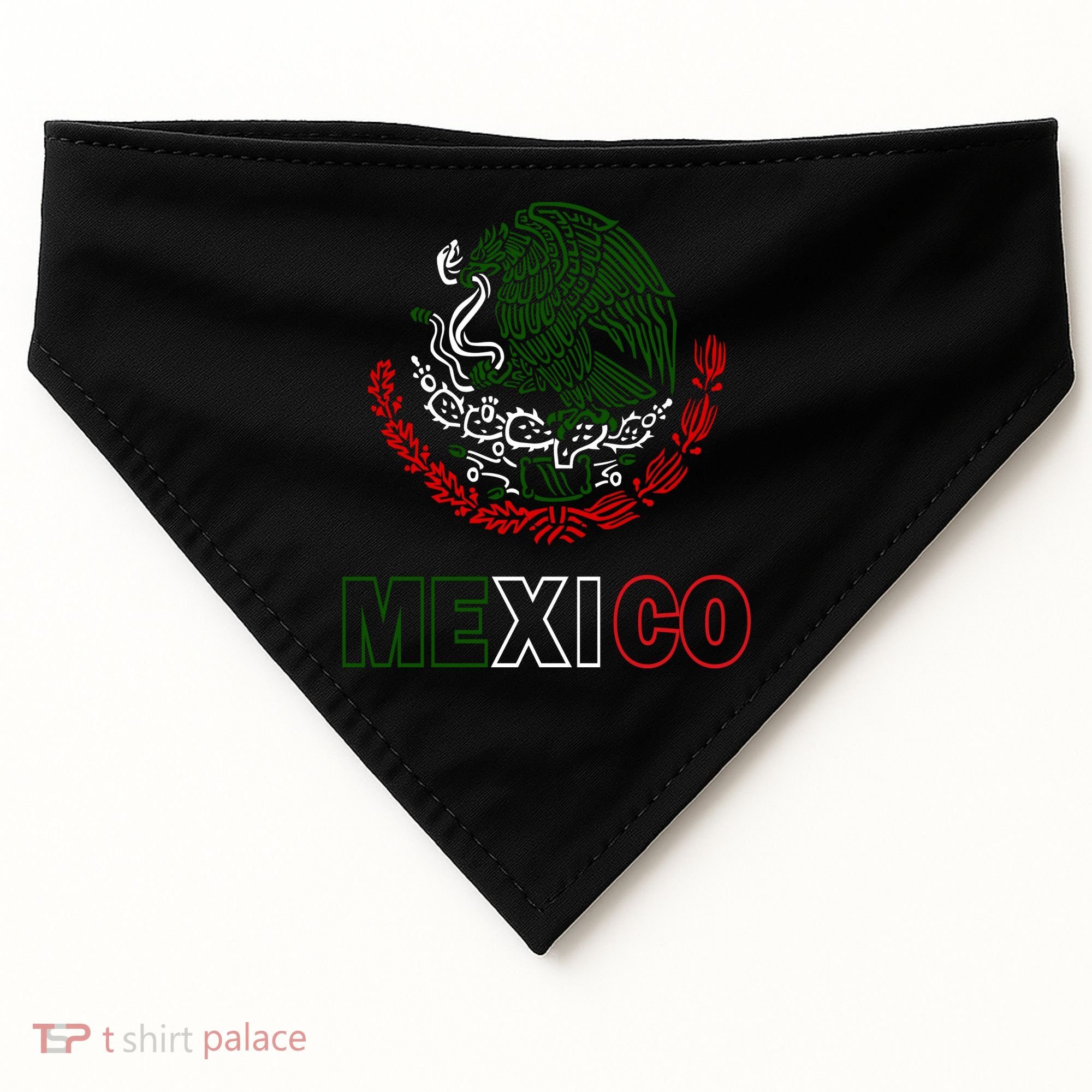 Mexico With Mexican Eagle From Flag USA-Made Doggie Bandana