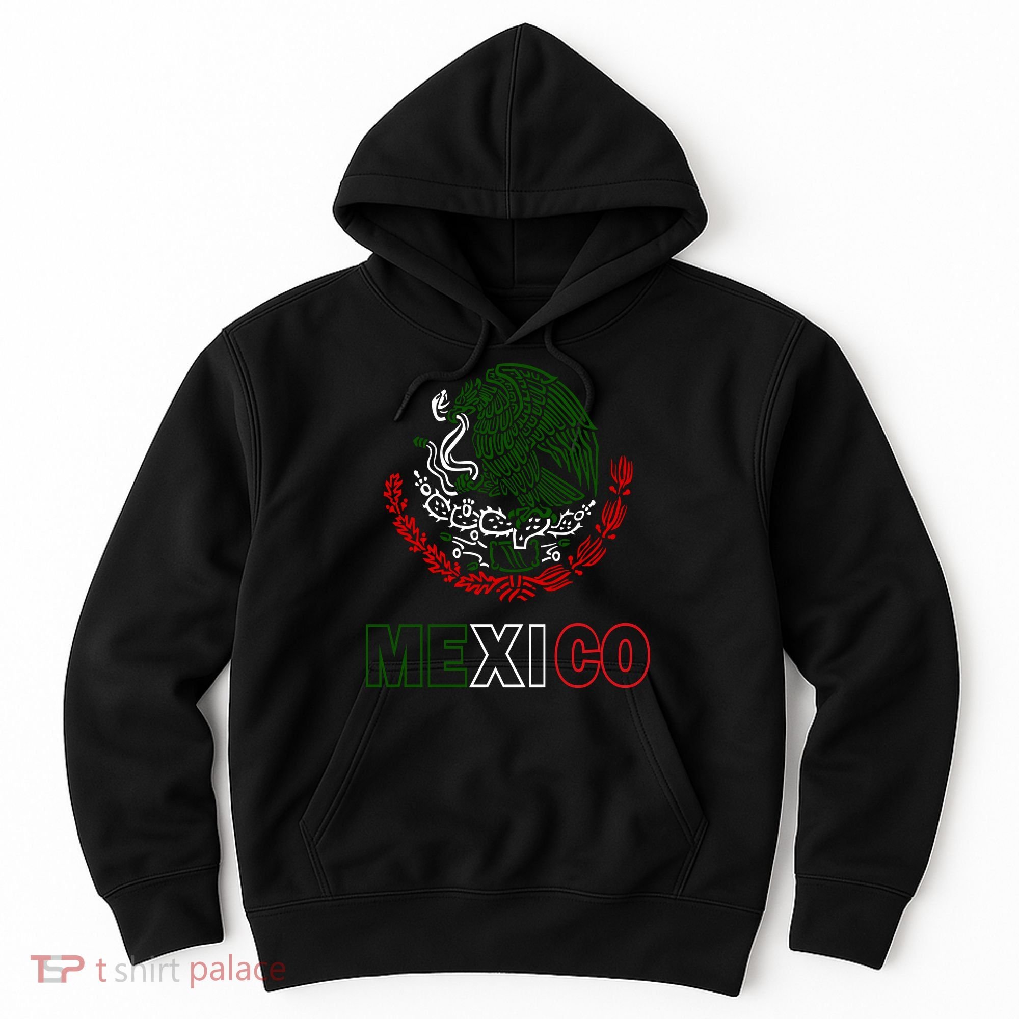 Mexico With Mexican Eagle From Flag Hoodie