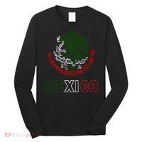 Mexico With Mexican Eagle From Flag Long Sleeve Shirt thumb 0