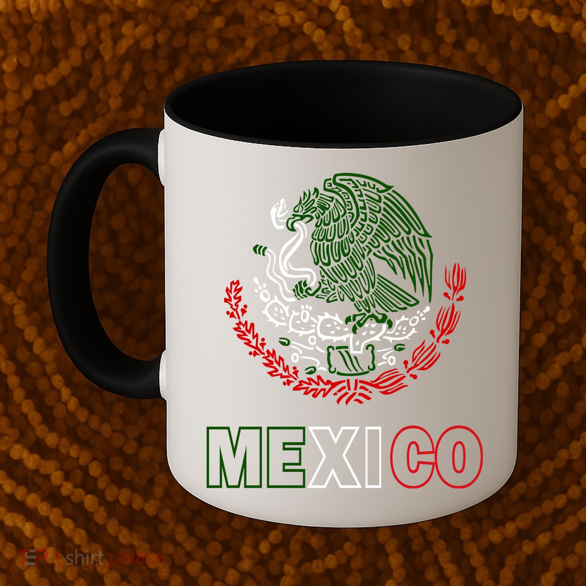 Mexico With Mexican Eagle From Flag Coffee Mug