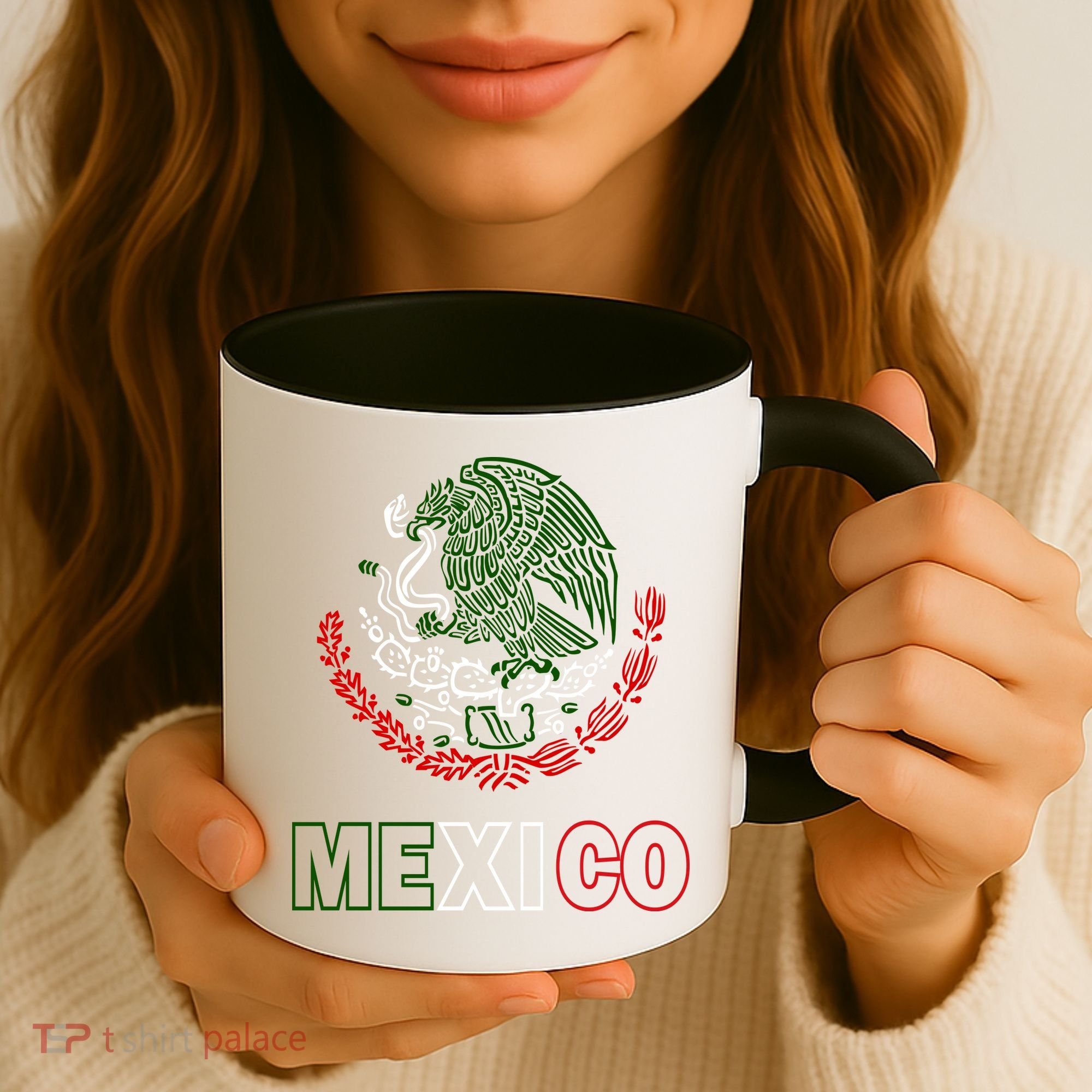 Mexico With Mexican Eagle From Flag Coffee Mug