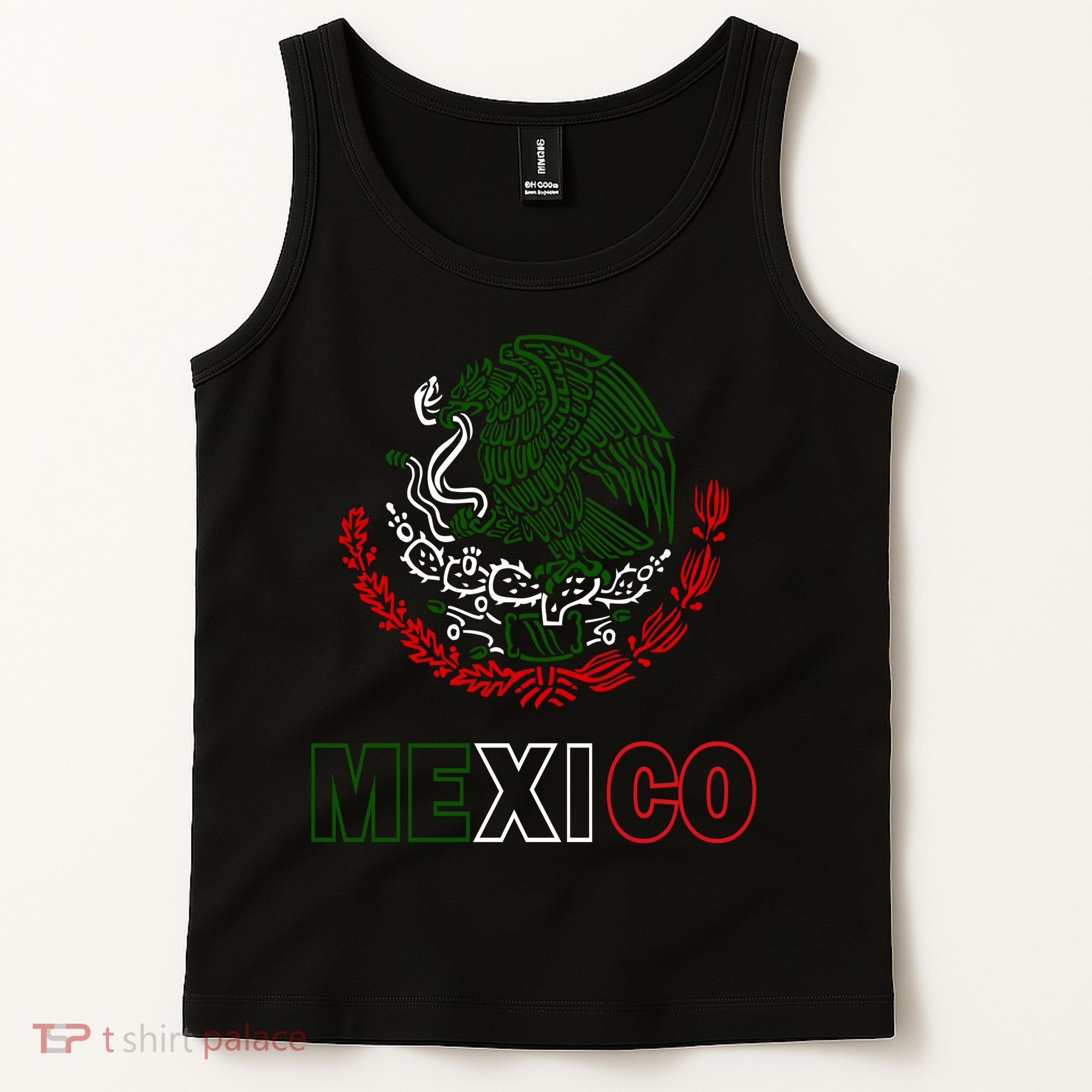Mexico With Mexican Eagle From Flag Tank Top