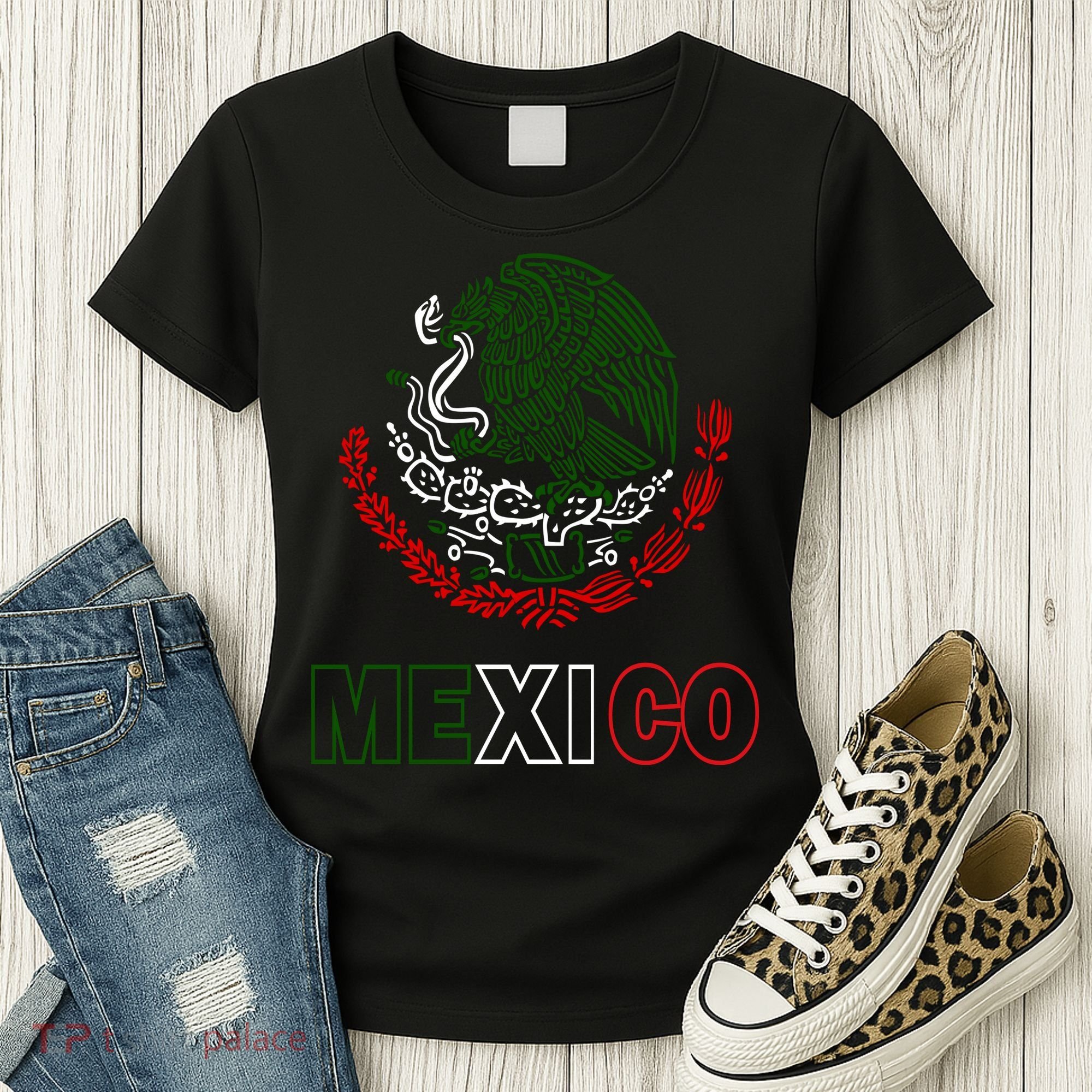 Mexico With Mexican Eagle From Flag Women's T-Shirt