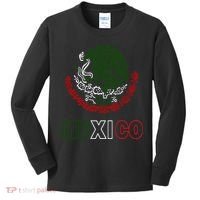 Mexico With Mexican Eagle From Flag Kids Long Sleeve Shirt thumb 0