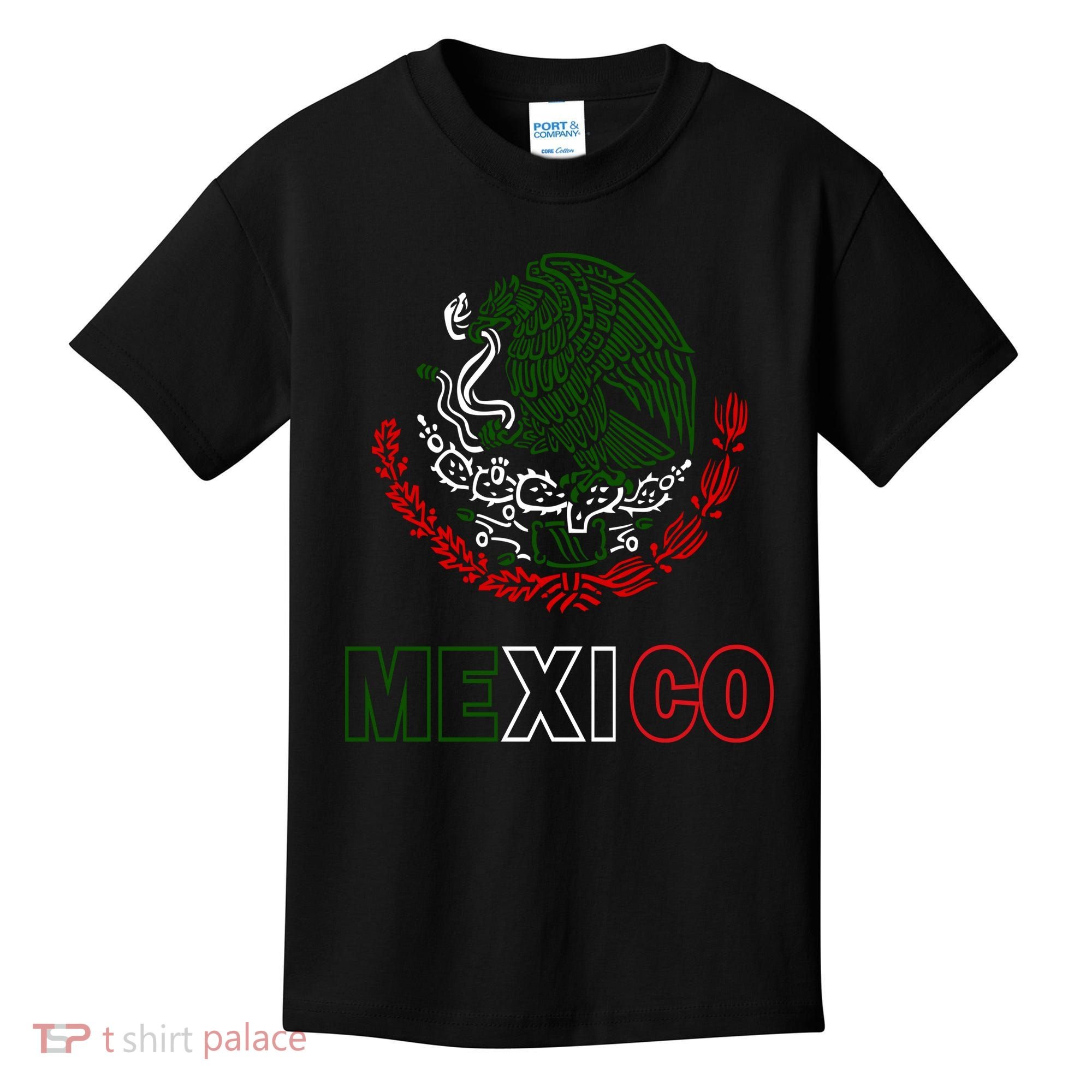 Mexico With Mexican Eagle From Flag Kids T-Shirt