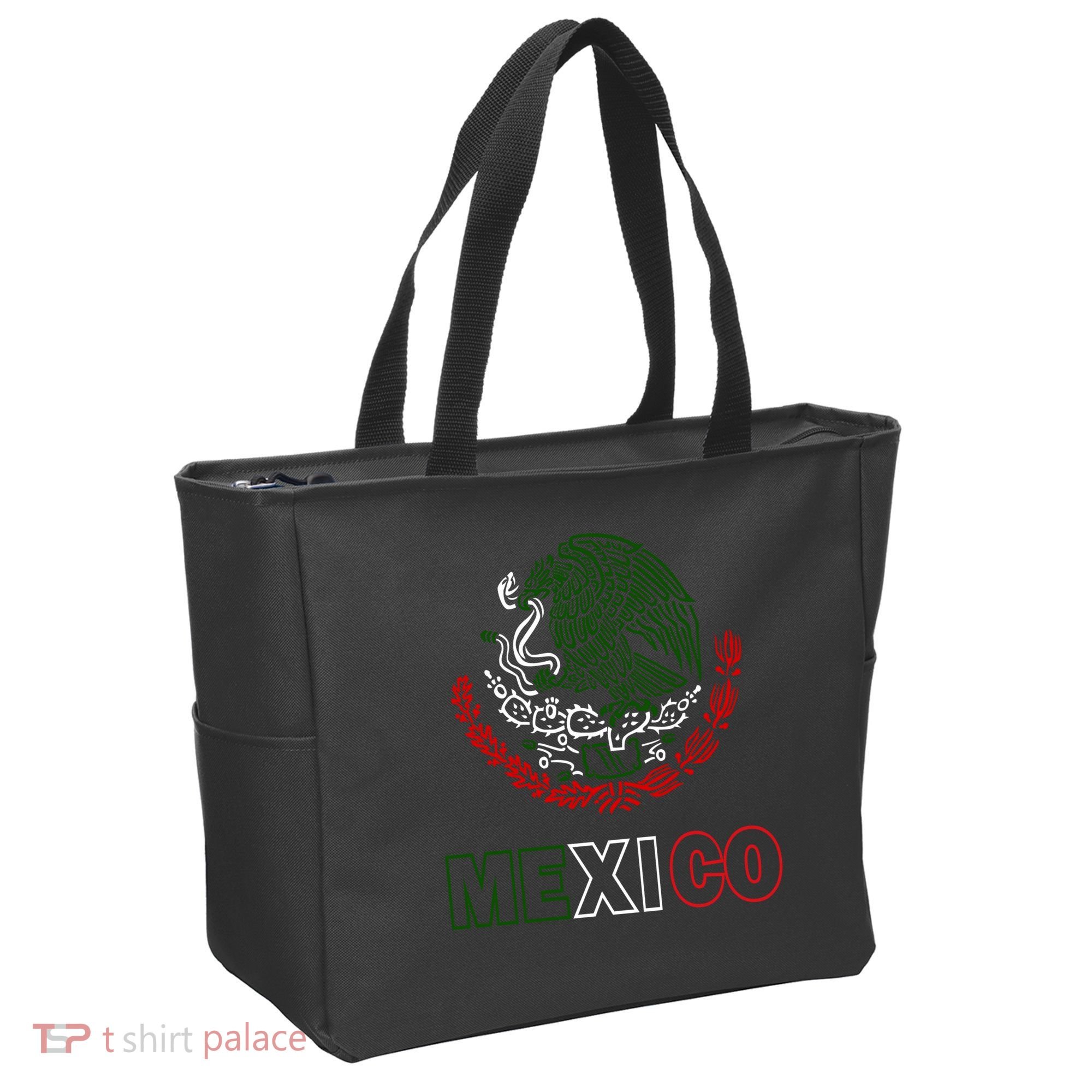 Mexico With Mexican Eagle From Flag Tote Bag