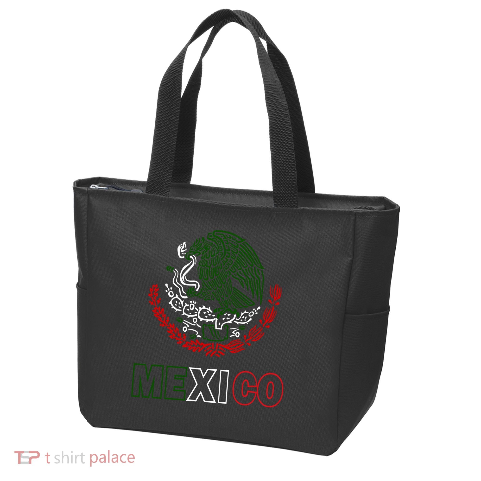 Mexico With Mexican Eagle From Flag Tote Bag