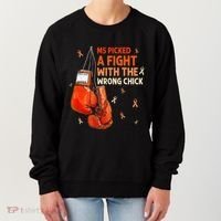 Ms Warrior Ms Picked A Fight Multiple Sclerosis Awareness Women's Sweatshirt thumb 0