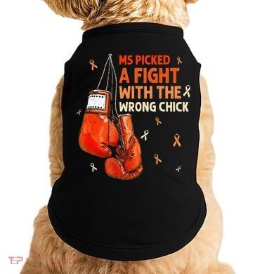 Ms Warrior Ms Picked A Fight Multiple Sclerosis Awareness Doggie Tank