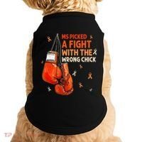 Ms Warrior Ms Picked A Fight Multiple Sclerosis Awareness Doggie Tank thumb 0