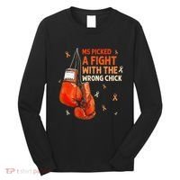 Ms Warrior Ms Picked A Fight Multiple Sclerosis Awareness Long Sleeve Shirt thumb 0