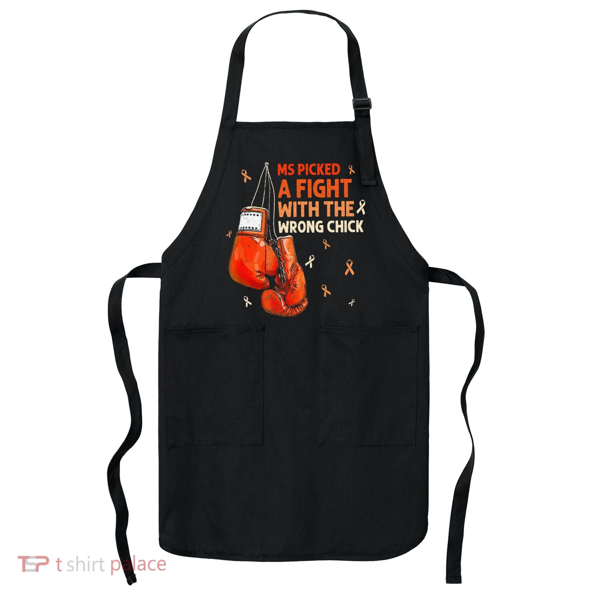 Ms Warrior Ms Picked A Fight Multiple Sclerosis Awareness Apron