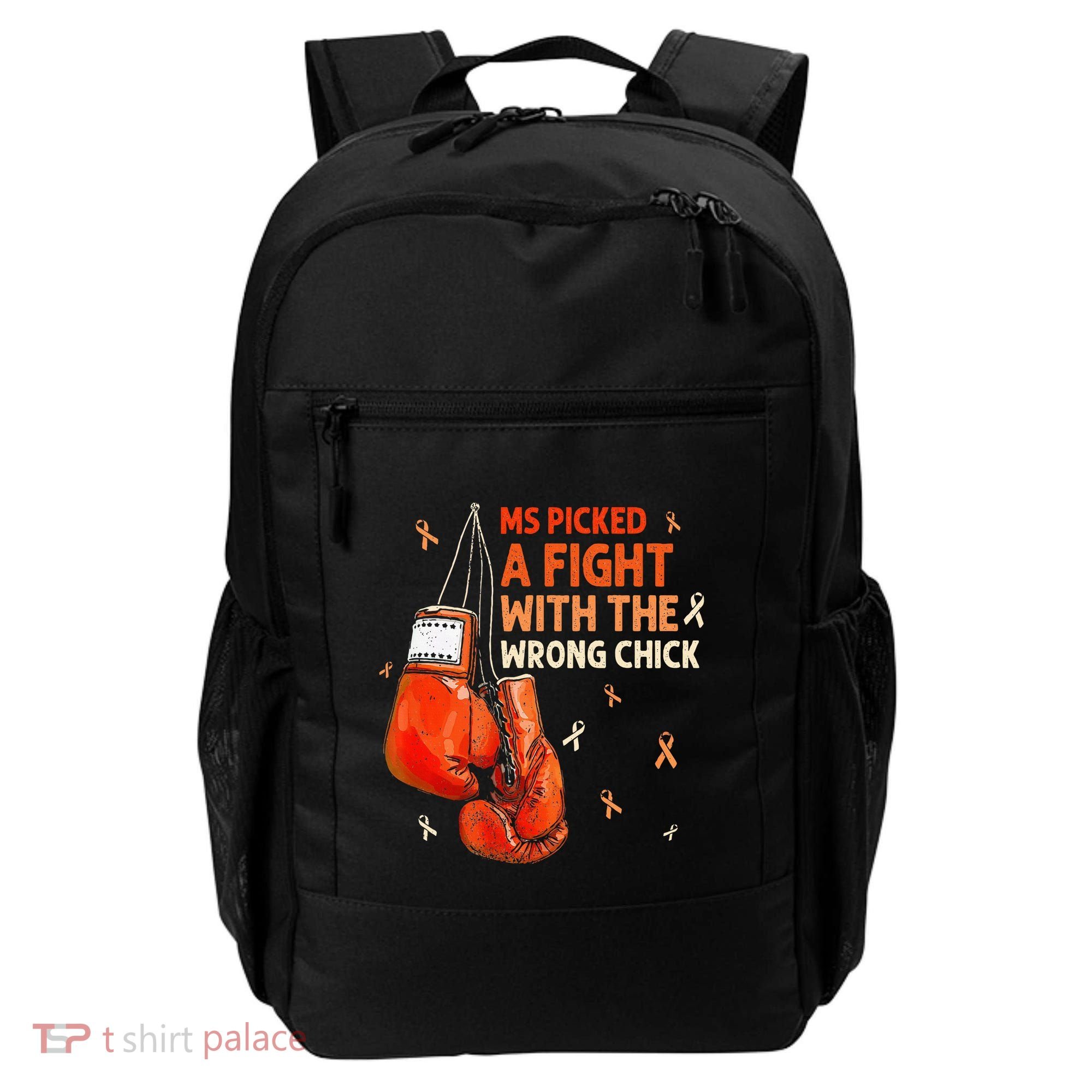 Ms Warrior Ms Picked A Fight Multiple Sclerosis Awareness Backpack