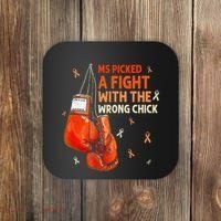 Ms Warrior Ms Picked A Fight Multiple Sclerosis Awareness Coaster thumb 0