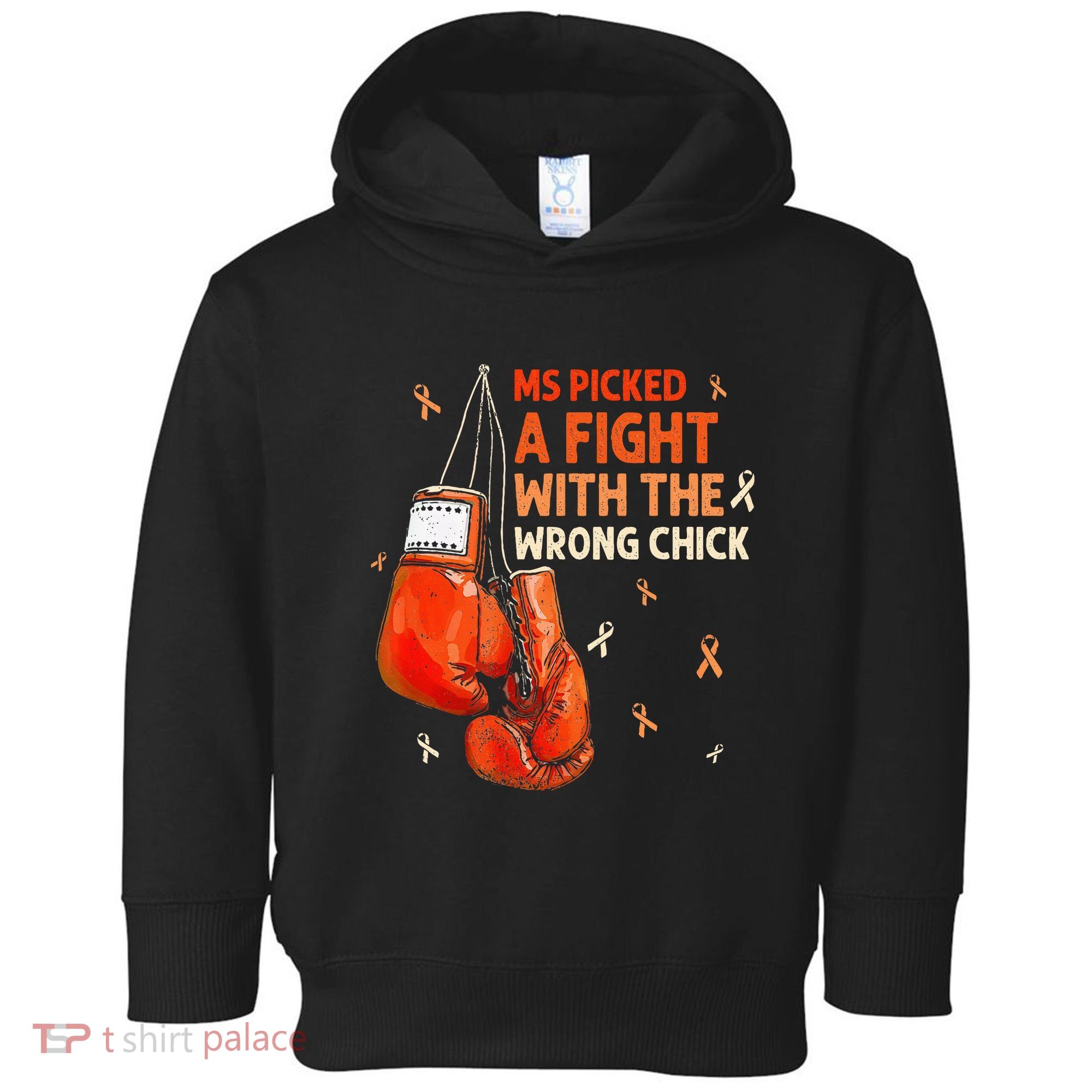 Ms Warrior Ms Picked A Fight Multiple Sclerosis Awareness Toddler Hoodie