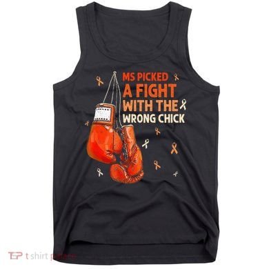Ms Warrior Ms Picked A Fight Multiple Sclerosis Awareness Tank Top