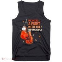 Ms Warrior Ms Picked A Fight Multiple Sclerosis Awareness Tank Top thumb 0