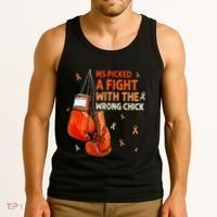 Ms Warrior Ms Picked A Fight Multiple Sclerosis Awareness Tank Top thumb 3