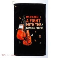 Ms Warrior Ms Picked A Fight Multiple Sclerosis Awareness Golf Towel thumb 0