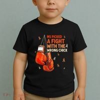 Ms Warrior Ms Picked A Fight Multiple Sclerosis Awareness Toddler T-Shirt thumb 2
