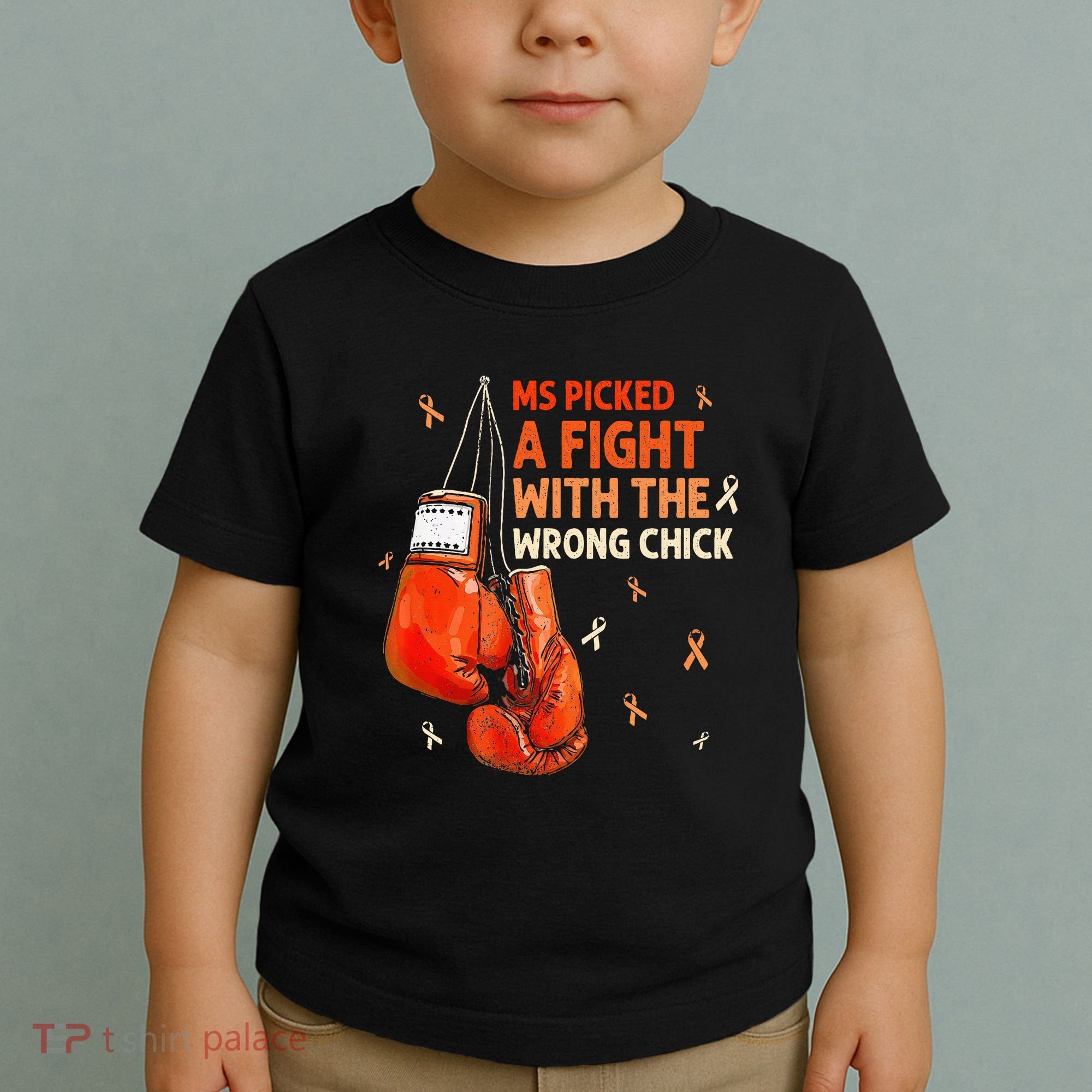 Ms Warrior Ms Picked A Fight Multiple Sclerosis Awareness Toddler T-Shirt