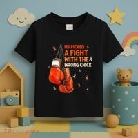 Ms Warrior Ms Picked A Fight Multiple Sclerosis Awareness Toddler T-Shirt thumb 3