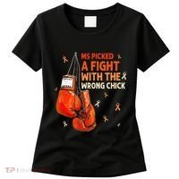 Ms Warrior Ms Picked A Fight Multiple Sclerosis Awareness Women's T-Shirt thumb 0