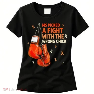Ms Warrior Ms Picked A Fight Multiple Sclerosis Awareness Women's T-Shirt