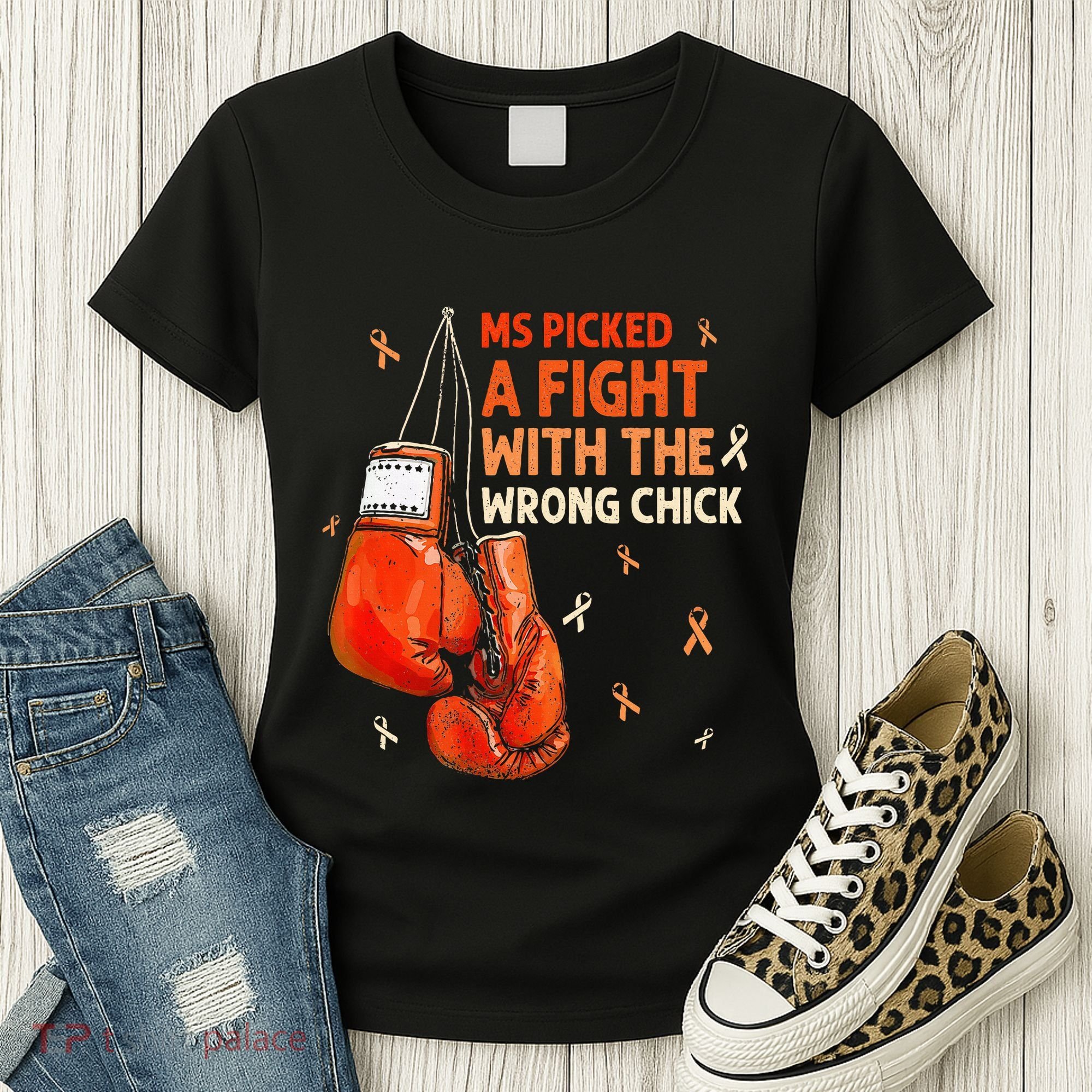 Ms Warrior Ms Picked A Fight Multiple Sclerosis Awareness Women's T-Shirt
