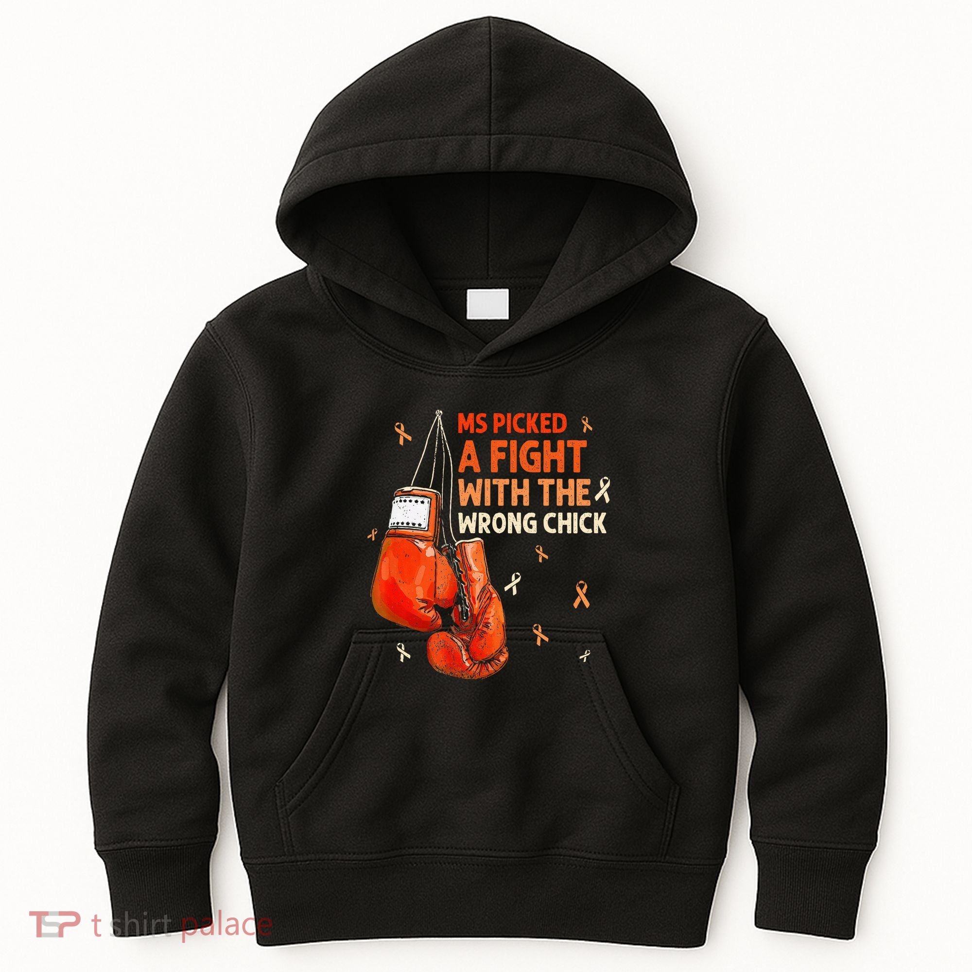 Ms Warrior Ms Picked A Fight Multiple Sclerosis Awareness Kids Hoodie