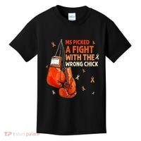 Ms Warrior Ms Picked A Fight Multiple Sclerosis Awareness Kids T-Shirt thumb 0