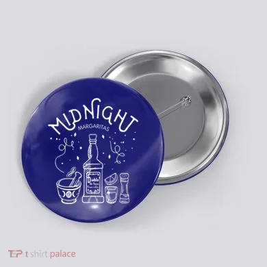Midnight Witch Margaritas Practical Halloween Magic Tees Gift Button