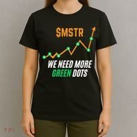 $Mstr We Need More Green Dots Microstrategy Bitcoin T-Shirt thumb 4