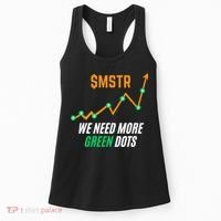 $Mstr We Need More Green Dots Microstrategy Bitcoin Women's Tank Top thumb 0