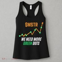$Mstr We Need More Green Dots Microstrategy Bitcoin Women's Tank Top thumb 3