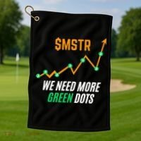 $Mstr We Need More Green Dots Microstrategy Bitcoin Golf Towel thumb 1