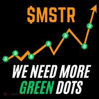 $Mstr We Need More Green Dots Microstrategy Bitcoin Women's Long Sleeve Shirt thumb 2