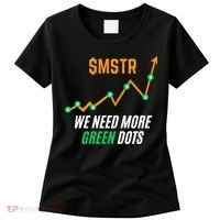 $Mstr We Need More Green Dots Microstrategy Bitcoin Women's T-Shirt thumb 0