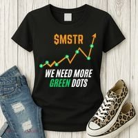 $Mstr We Need More Green Dots Microstrategy Bitcoin Women's T-Shirt thumb 3
